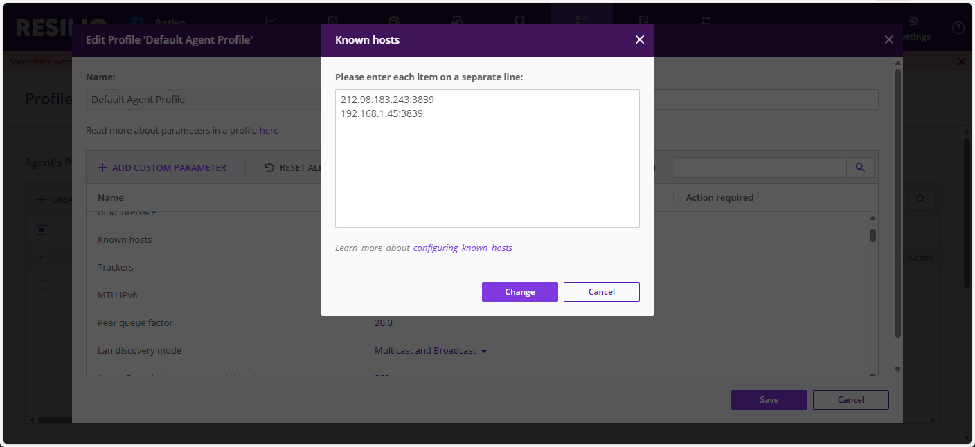 Disabling P2p Known Hosts