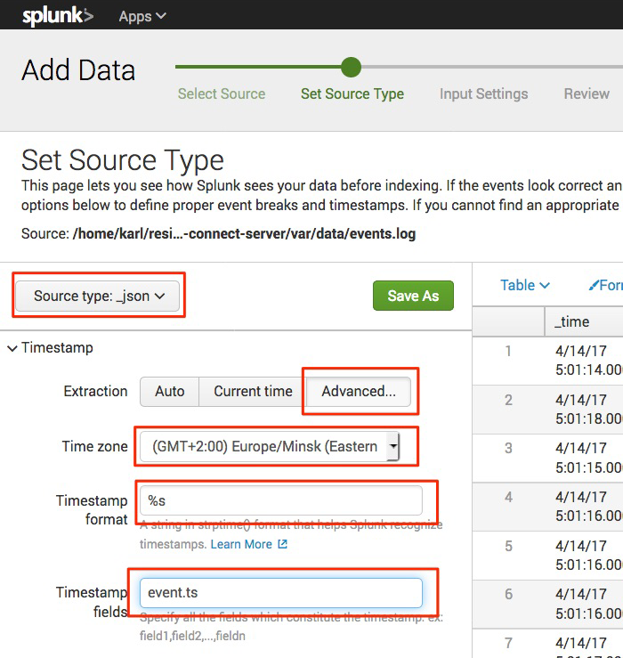 Add Data   Set Sourcetype   Splunk 6 5 3
