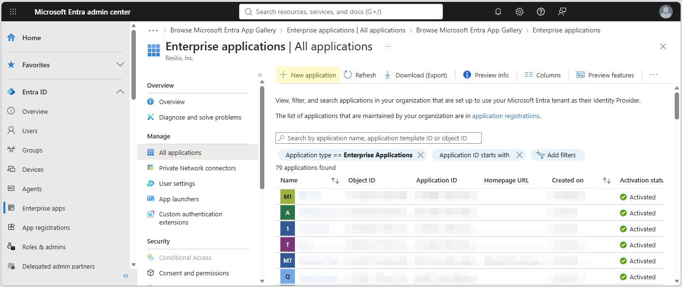 Entra Enterprise Apps New App